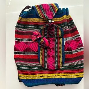 Tribal backpacks Beach bag Hippie Baja backpack, Ethnic colourful design